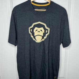 Howler Brothers Charcoal Tee with Cream Monkey Emblem Men’s Size Large